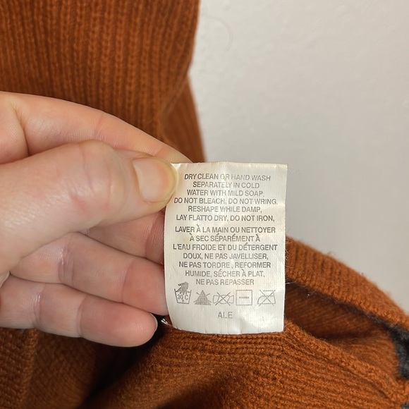 Columbia Orange Crewneck Wool Sweater Size Large - Picture 7 of 7